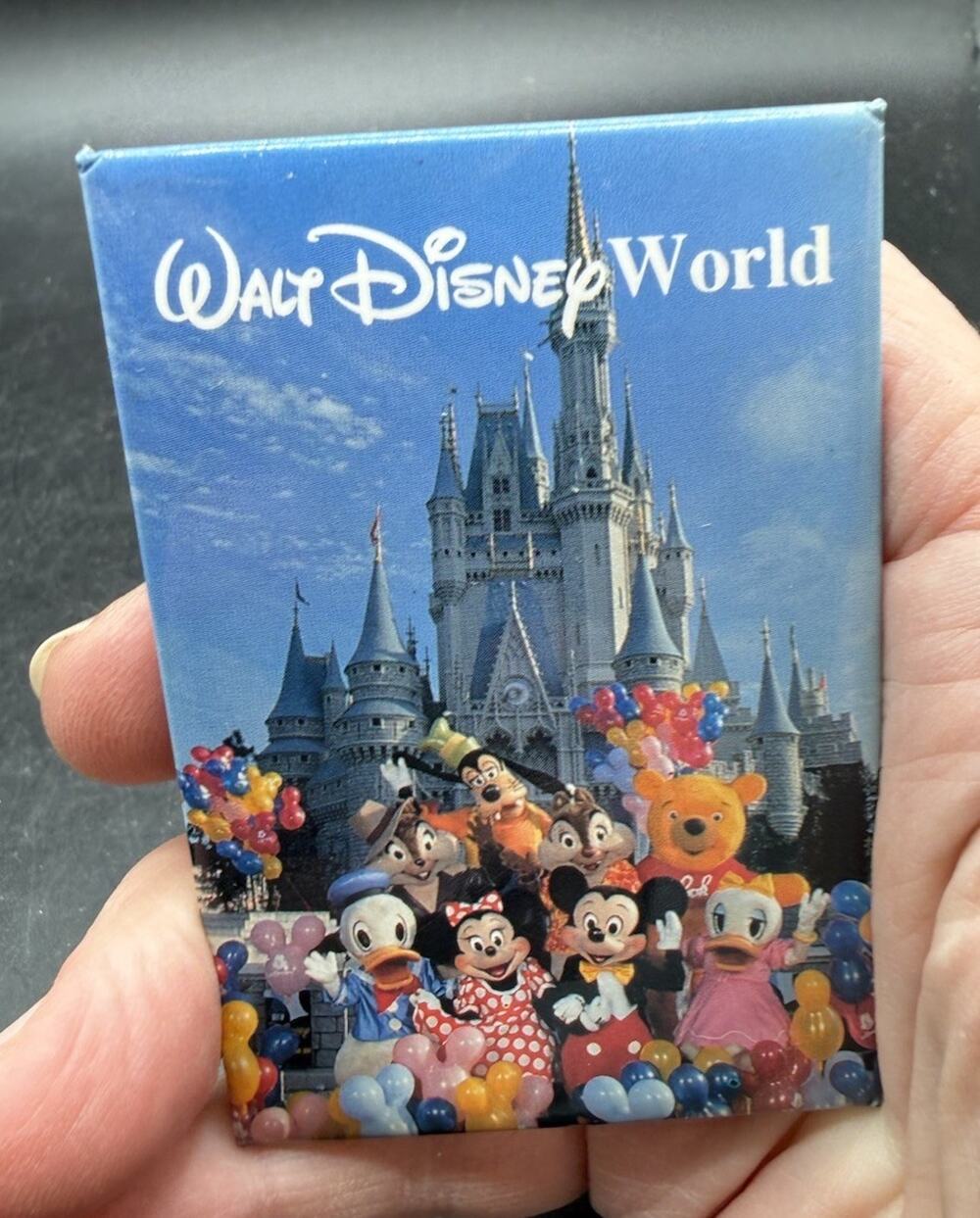 VTG 1990s Walt Disney World Fridge Magnet Cinderella Castle Characters HTF -S1